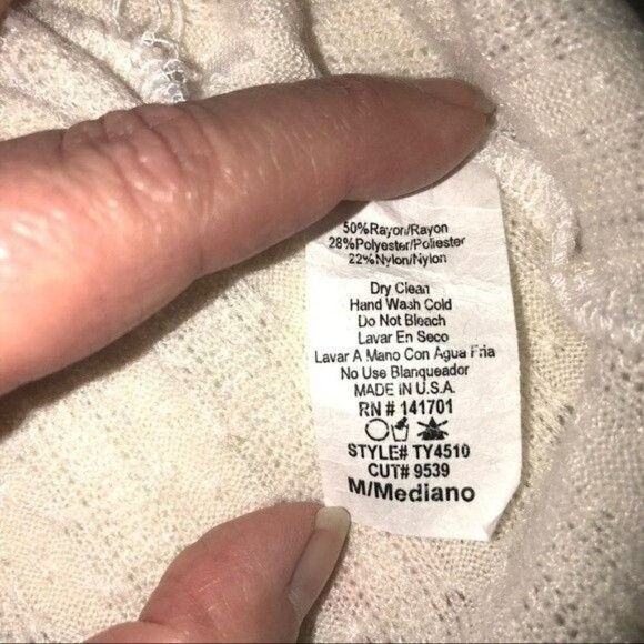 143 Story Womens Size Medium Knit Top Mixed Media Balloon Sleeve Sweater Top - Picture 9 of 9